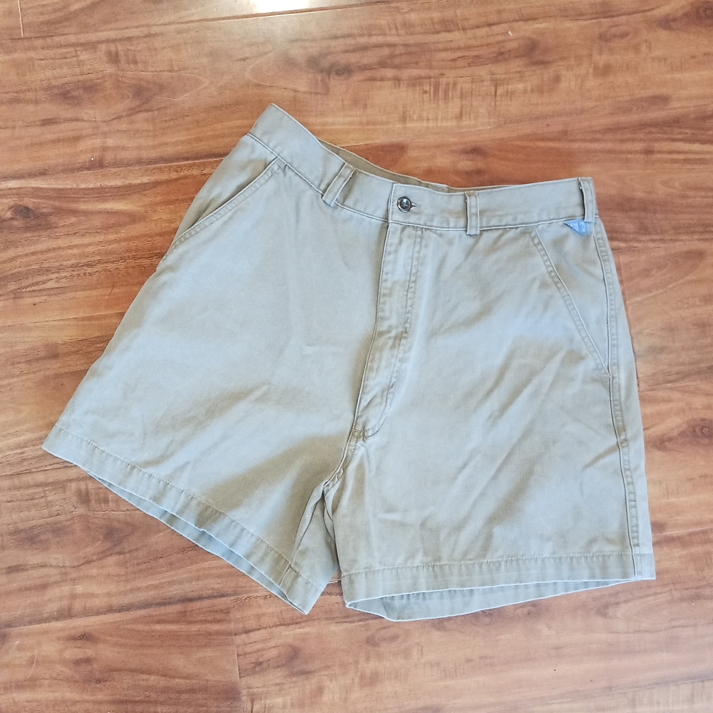 The North Face 100% Cotton High Waist Tan Shorts, 30